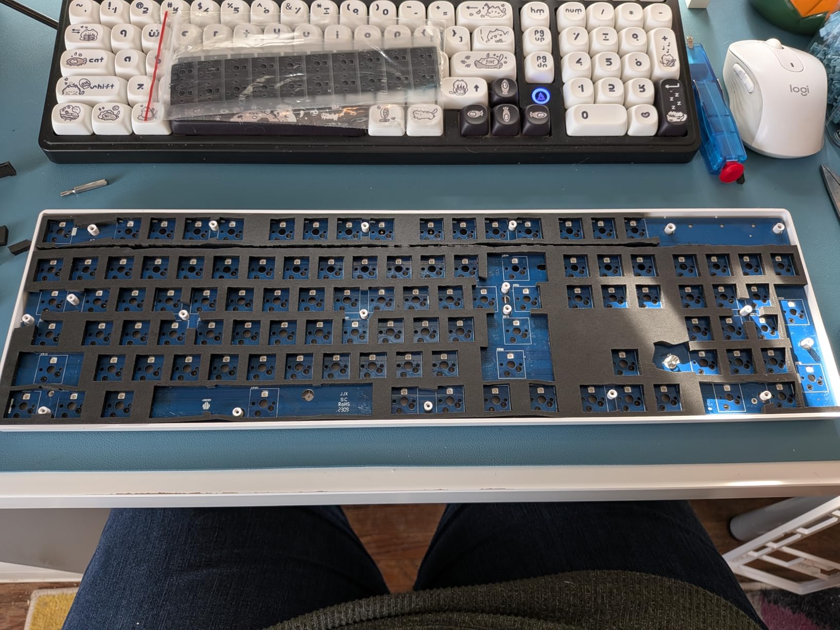 Poron PCB Foam 96 Layout, Switch Pads 120Pcs and Sound Dampeners for Custom Keyboard customer photo 2