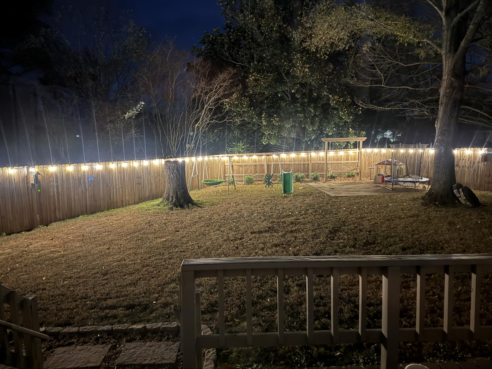 Brightever LED Outdoor String Lights 100FT Patio Lights with 52 Shatterproof ST38 Vintage Edison Bulbs, Outside Hanging Light Waterproof for Porch, Deck, Garden, Backyard, Balcony, 2700K Dimmable customer photo 2