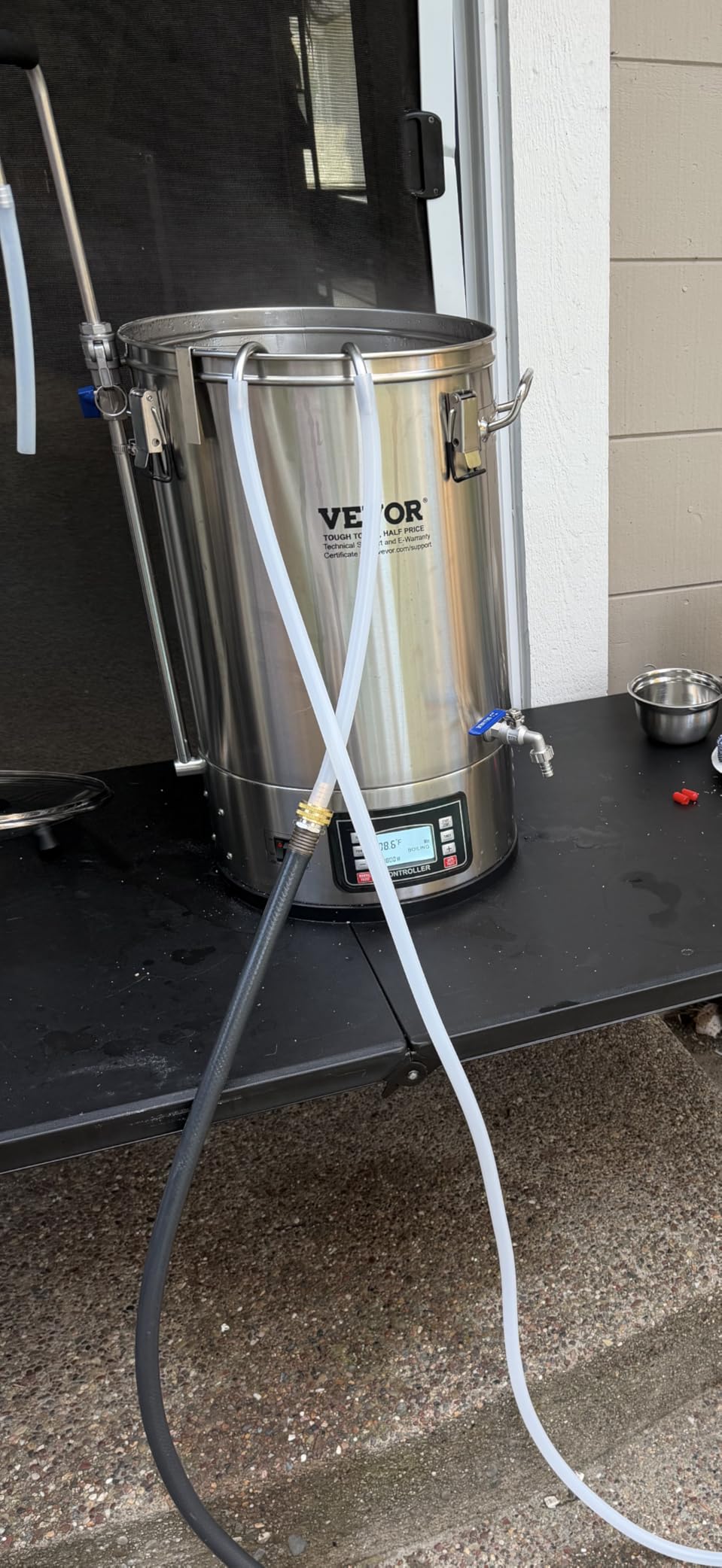VEVOR Electric Brewing System, 9.2 Gal/35 L Brewing Pot, All-in-One Home Beer Brewer w/Pump, Mash Boil Device w/Panel, Auto/Manual Mode 100-1800W Power 25-100°C Temp 1-180 min Timer Recipe Memory customer photo 2