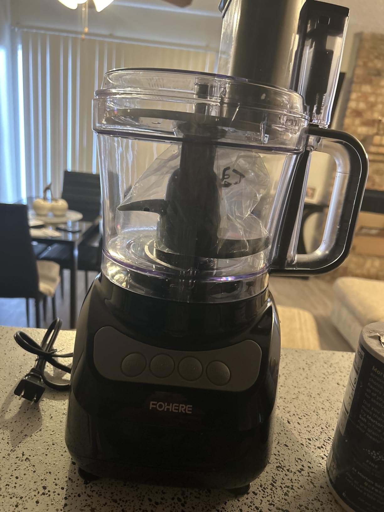 FOHERE Food Processor, 12 Cup, 2-in-1 Feed Chute Food Chopper & Meat Grinder, 500 Watt Motor, BPA Free, Stainless Steel, Procesador de Alimentos for Mincing, Dicing, Shredding, Puree & Kneading Dough customer photo 1