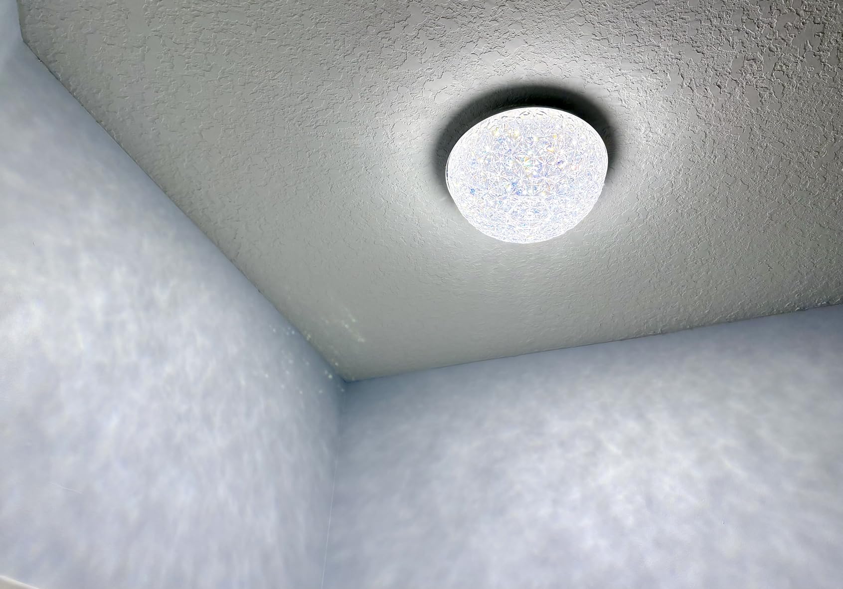 DAKASON LED Ceiling Light Fixture Flush Mount, Crystal Chandelier Modern Ceiling Light for Kitchen, Hallway, Living Room, Foyer, Closet, 12In 15W 1640LM, 3/4/5000K CCT Selectable, Dimmable customer photo 1