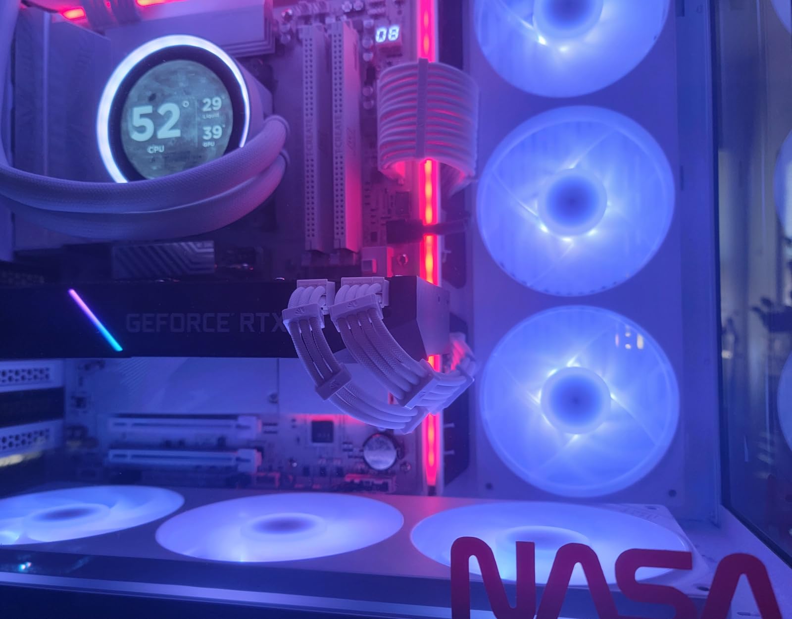 AsiaHorse Power Supply Sleeved Cable, 16 AWG PSU Extension Cable Kit of White Connector, 1x24Pin/2x4+4 EPS/3x6+2 PCI-E, 30cm Length with Combs-White customer photo 1