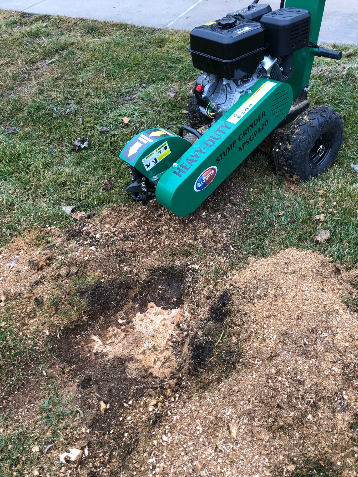 All Power Stump Grinder for Tree Stump Removal with 12