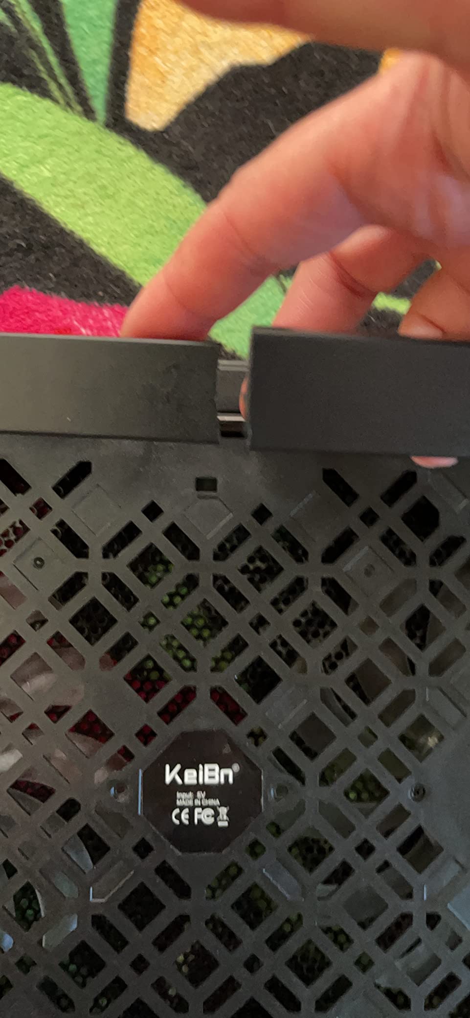 KeiBn Laptop Cooling Pad, Gaming Laptop Cooler 2 Fans for 10-15.6 Inch Laptops, 5 Height Stands, 2 USB Ports (S039) customer photo 1