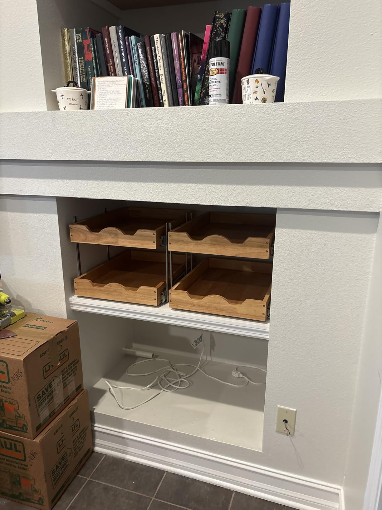 OCG 2 Tier Pull Out Drawers For Cabinets, Double Tier Slide out Wood Cabinet Organizer, Pull Out Shelves for Base Cabinet Organization in Kitchen, Pantry, Bathroom customer photo 2