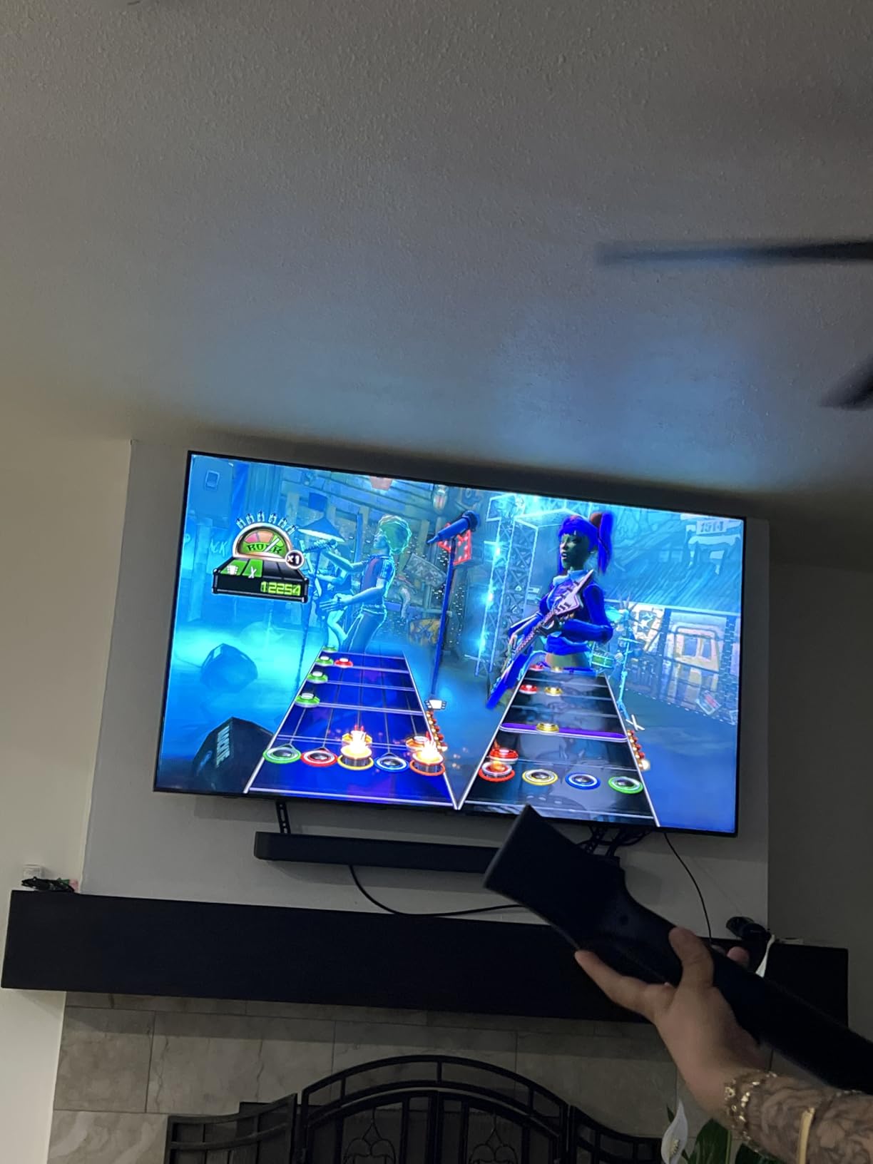 NBCP Guitar Hero Controller PC, Wireless PS3 /PC Guitar Hero Guitar with Dongle for Clone Hero, Guitar Hero 3/4/5 Rock Band 1/2 Games Black customer photo 1