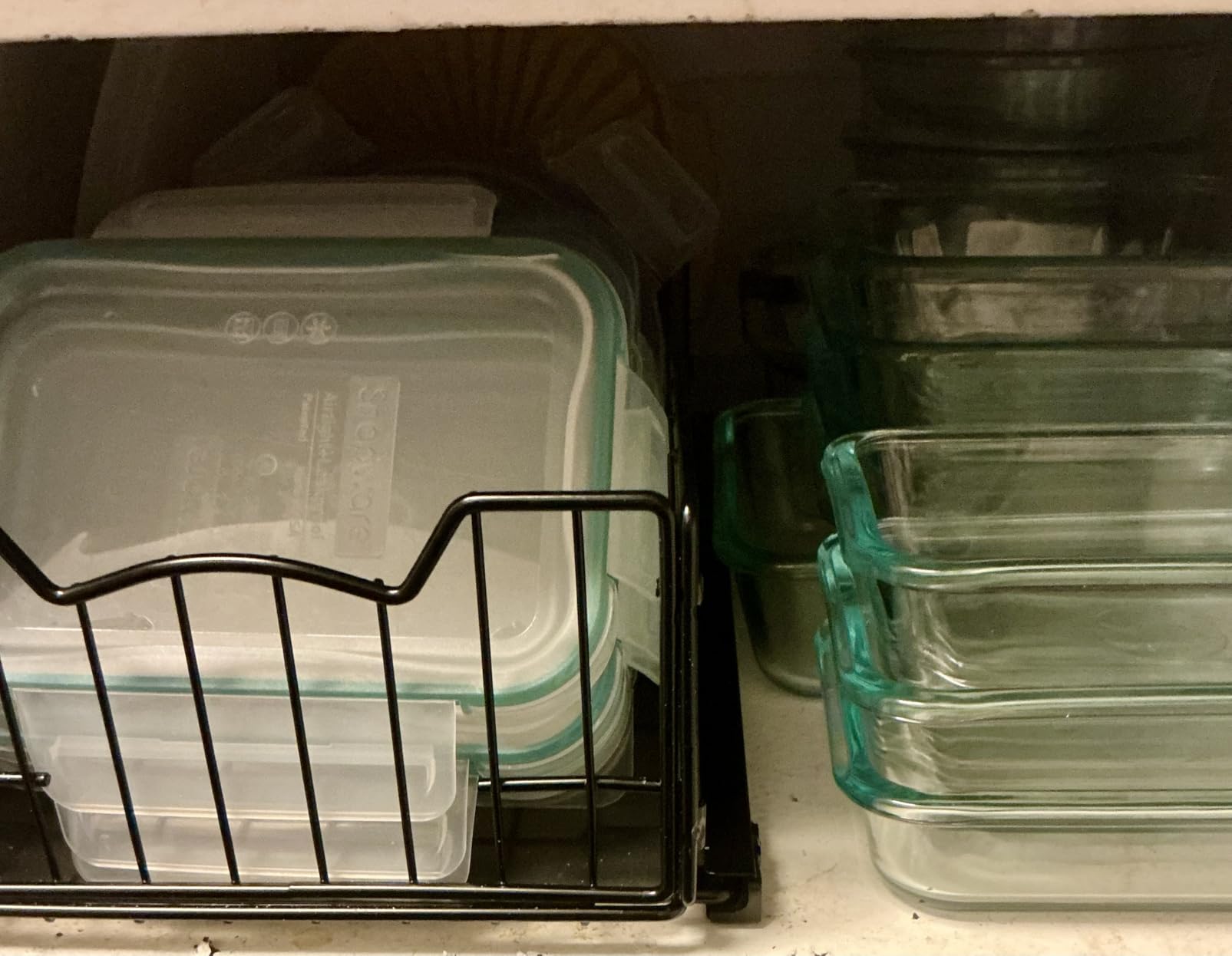 Simple Houseware Pull-Out Cabinet Sliding Basket Organizer, 17.2 D x 9.7 W x 5 H - Chrome Finished, Ideal for Kitchen and Bathroom Cabinet Storage customer photo 2