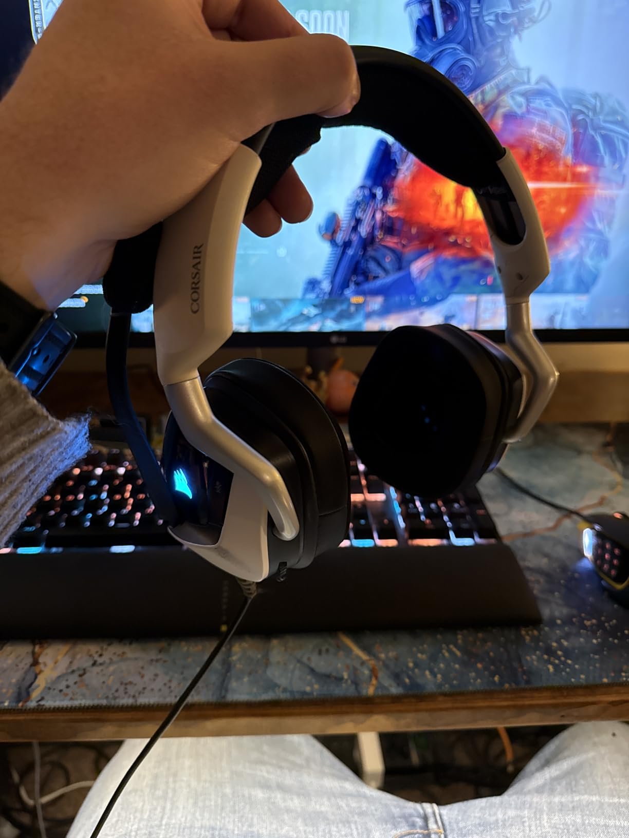 Replacement Ear Pads Cushions for Corsair Void/Void Pro/Pro RGB/RGB SE/Elite/Surround Wired & Wireless Gaming Headsets (Cooling-Gel & Noise Isolation Foam) customer photo 1