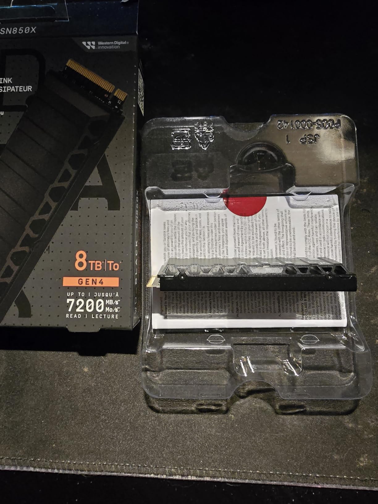 WD_BLACK SN850X 1TB NVMe SSD with Heatsink - M.2 2280, Up to 7,300 MB/s Read speeds, Up to 6,300 MB/s write speeds, Gaming Expansion, High Performance Internal Solid State Drive - WDS100T2XHE customer photo 1