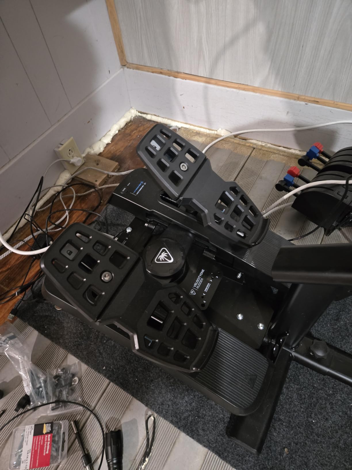 Turtle Beach VelocityOne Universal Rudder Pedals for Windows 10 & 11 PCs, Xbox Series X, Xbox Series S, and Xbox One Featuring Smooth Rudder Axis, Adjustable Brakes and Pedal Width - Black customer photo 1