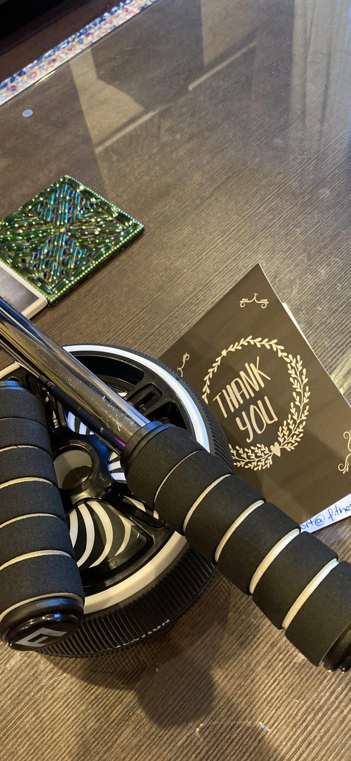 Ab Roller Wheel - Ab Wheel Roller & Knee Mat - Rueda Para Abdominales - Abdominal Wheel - Abs Roller for Men & Women - Home Gym Equipment customer photo 1