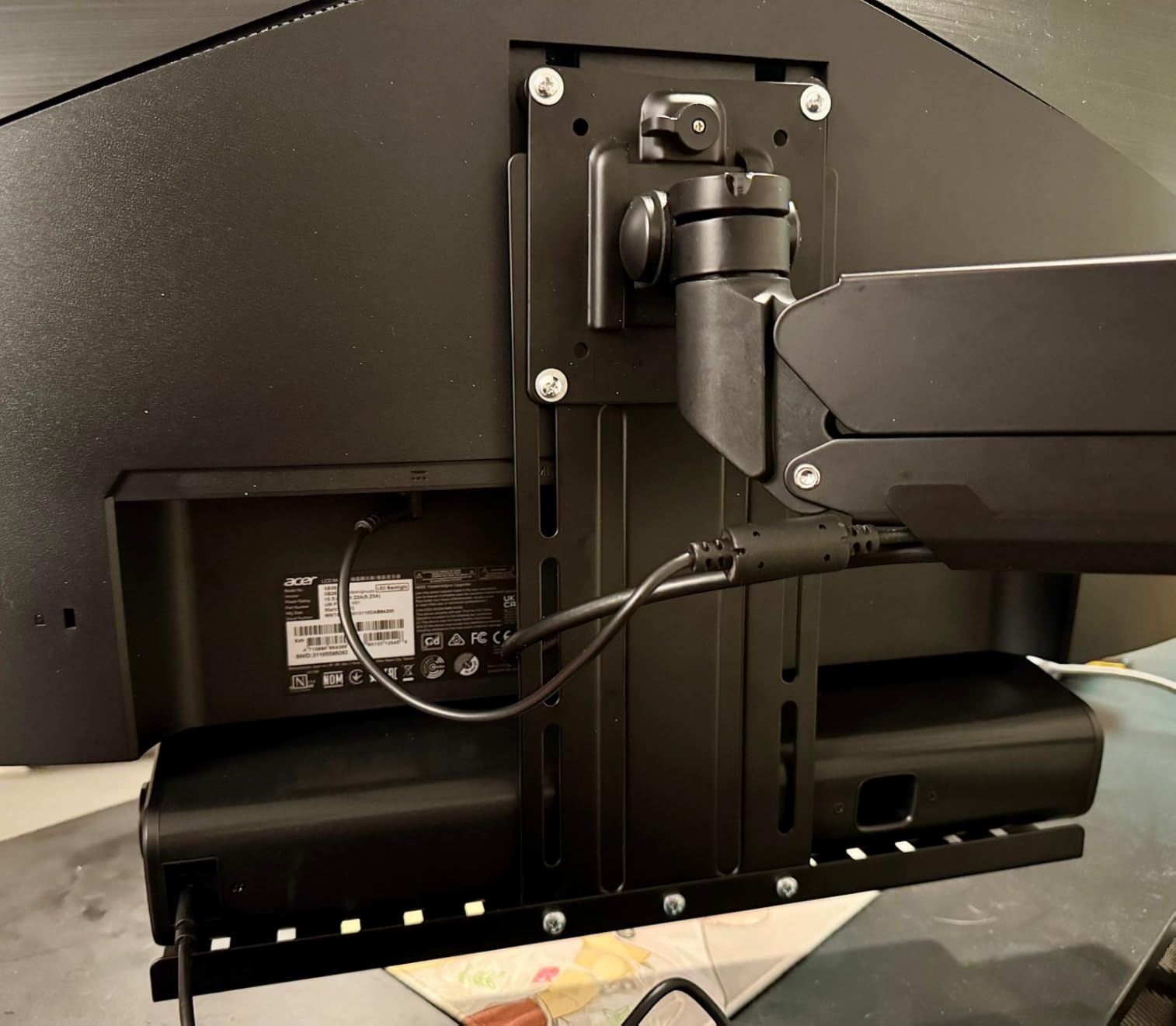 VIVO 16 inch Above/Behind VESA Monitor Livestream Device Shelf Mount, Holds Cameras, Webcams, Microphones, Lighting, and More, Fits VESA 100mm, Black, MOUNT-LS16A customer photo 1