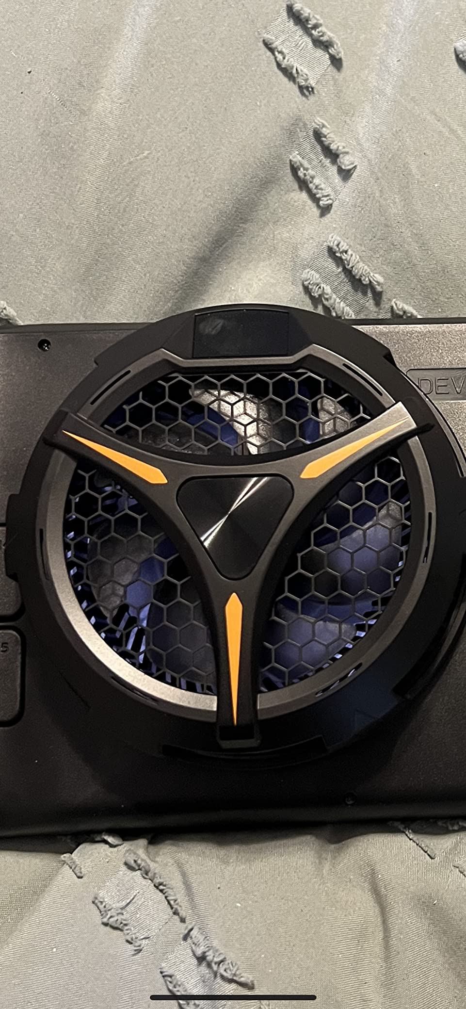 DEVASO Steam Deck Fan Cooler, Semiconductor Heatsink Cooling with 7-Blade Fan/Two-Speed Fan Settings/ 7-Color Cycle, Magnetic Cooler for Steam Deck OLED, PlayStation Portal, ASUS ROG Ally etc. customer photo 1