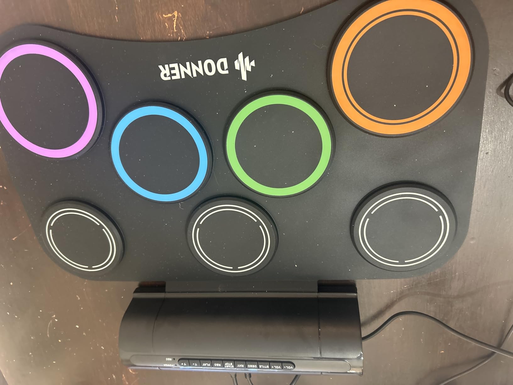 Donner Electronic Drum Set, 7 Pads Electric Drum Pad Roll Up Quiet Drum Pad Built-in Speaker, 40 Drum Lessons Included, Kids Holiday Christmas & Birthday Gift Instrument Toys(DED-20) customer photo 1