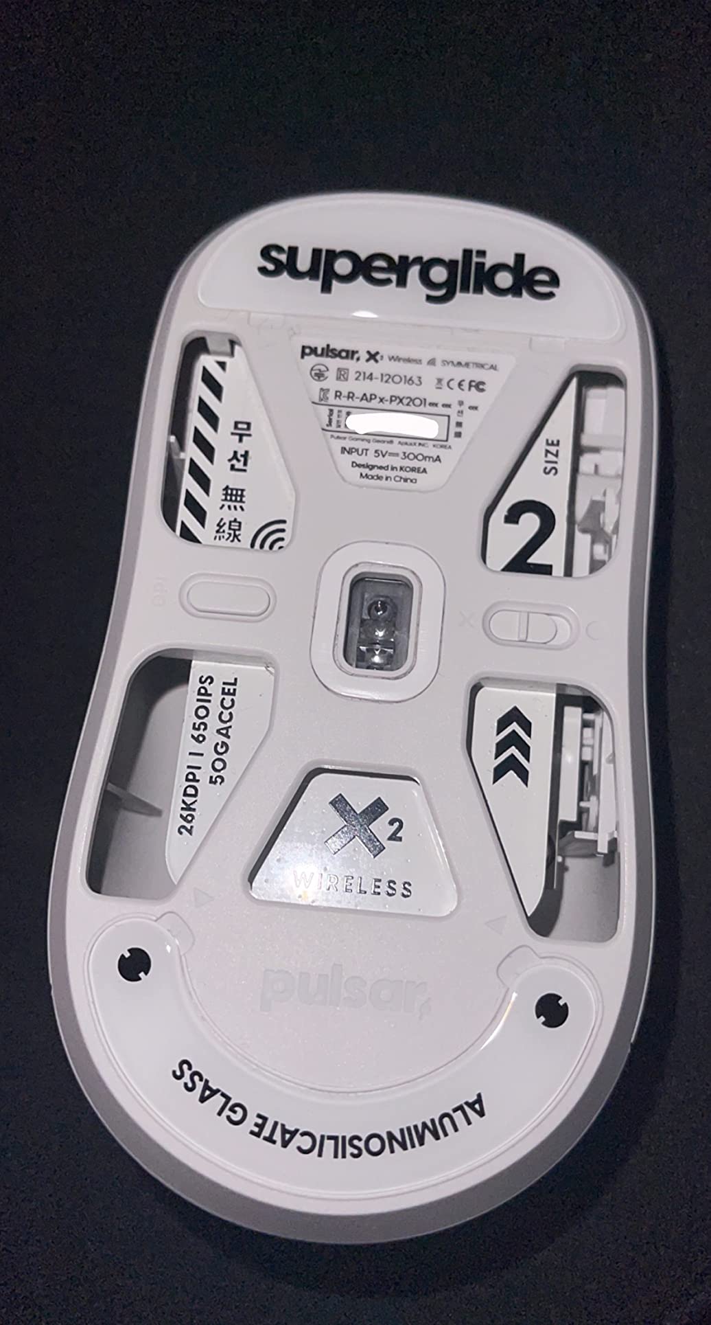 Superglide - Fastest and Smoothest Mouse Feet/Skates Made with Ultra Strong Flawless Glass Super Fast Smooth and Durable Sole for Pulsar X2 & X2 v2 & X2H & X2A Wireless Gaming Mouse (White) customer photo 1