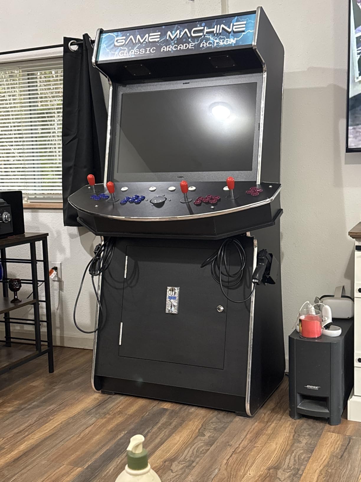 4 Player Games 4600 Games 32 inch Screen Black Full Size Commercial Grade Upright Standup Arcade Machine with 2 Game Guns Included customer photo 2