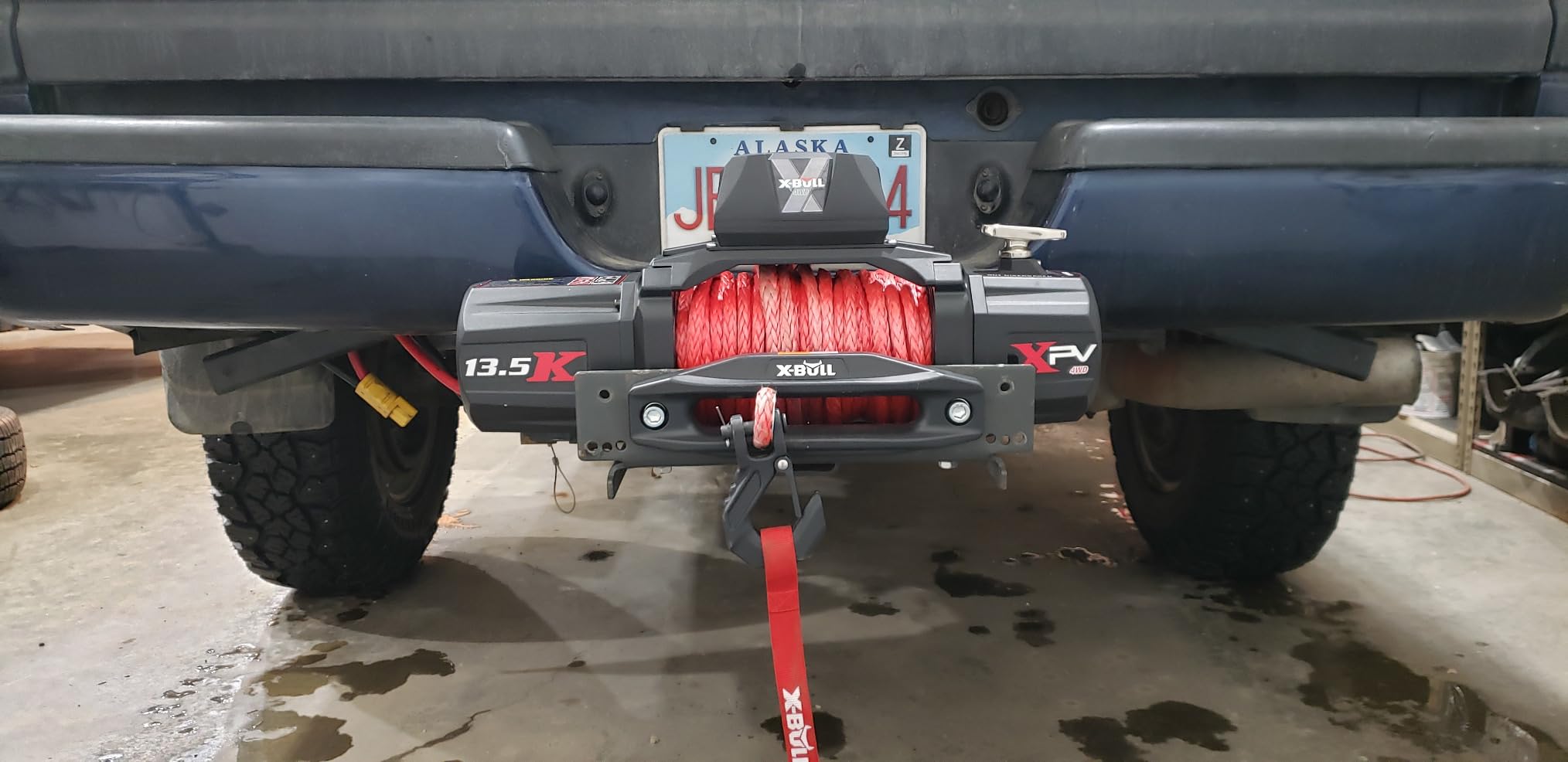 X-BULL Winch-13500 lb. Load Capacity Electric Winch Kit 12V Synthetic Rope,Waterproof IP67 Electric Winch with Hawse Fairlead, with Wireless Handheld Remote and Corded Control Recovery customer photo 2