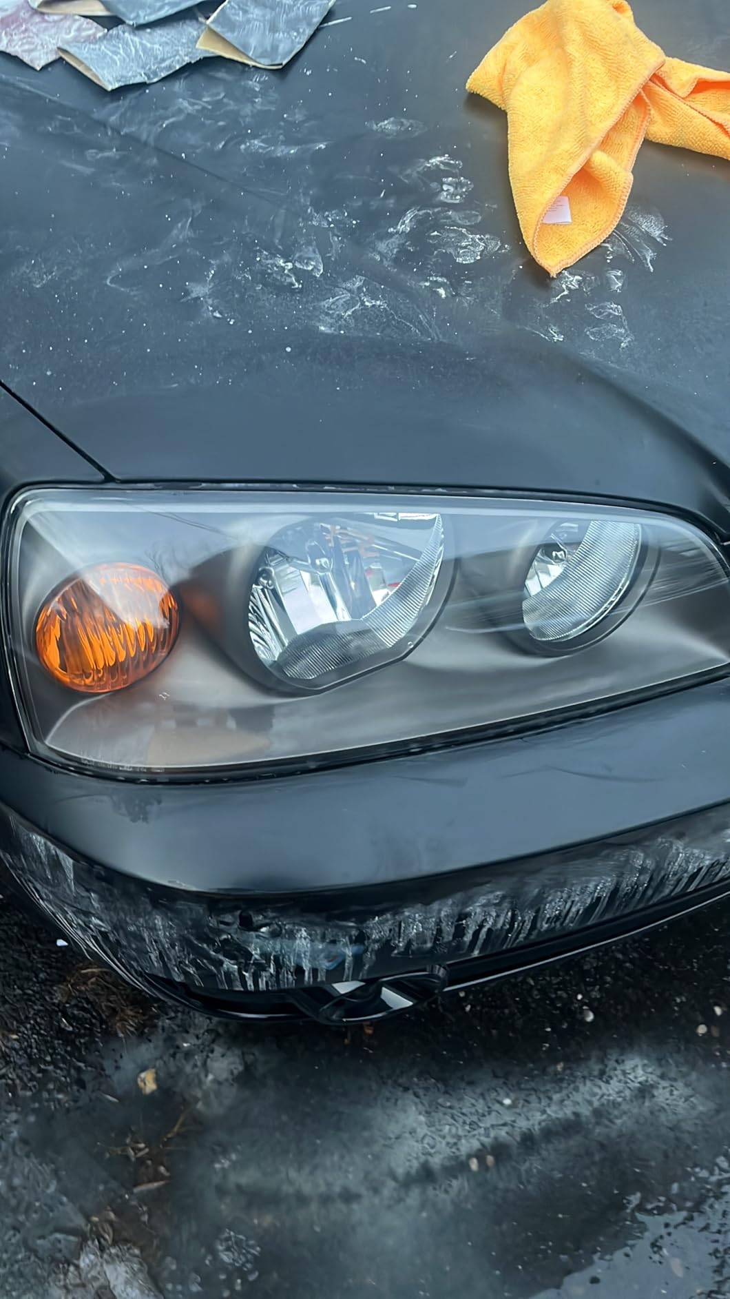 Headlight Restoration Car Headlight Lens Scratch Repair Polish Tool with 100 ml Restoration Liquid,Auto Headlight Vapor Renovation Kit with UV Block Coat to Remove Yellowing/Scratch/Haze/Oxidation customer photo 1