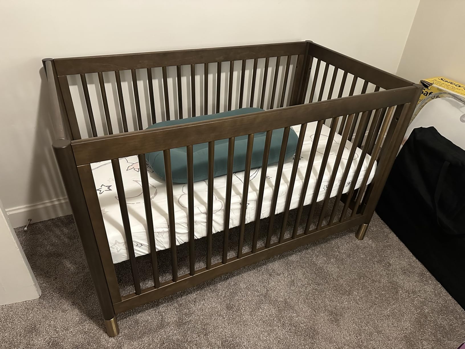 Babyletto Gelato 4-in-1 Baby Crib Convertible to Wooden Toddler Bed, Daybed & Full-Size Bed - GREENGUARD Gold Certified - Made of 100% Solid Wood - Includes Toddler Conversion Kit - Natural Walnut customer photo 2