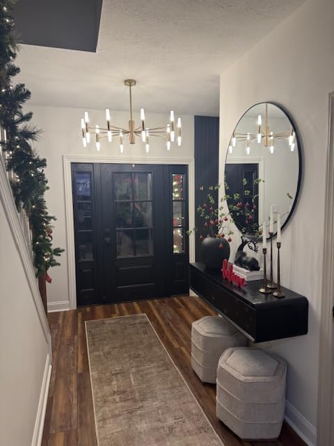 KCO Lighting Mid Century Modern Chandelier Brass Gold Chandelier Light Fixture Vintage Bedroom Chandelier Sputnik Flush Mount Ceiling Light Large Chandeliers for High Ceilings customer photo 1