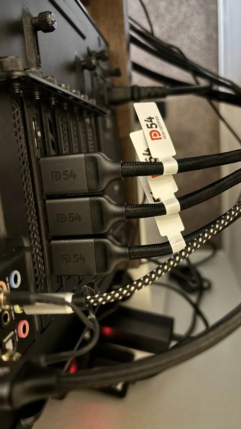 Silkland 54Gbps DisplayPort Cable 2.1 [VESA Certified], DP 2.1 Cable [16K@30Hz, 8K@120Hz, 4K@240Hz 165Hz 144Hz] HDR, HDCP DSC 1.2a, Compatible FreeSync G-Sync Gaming Monitor 5090 7900XTX, 6.6FT customer photo 2