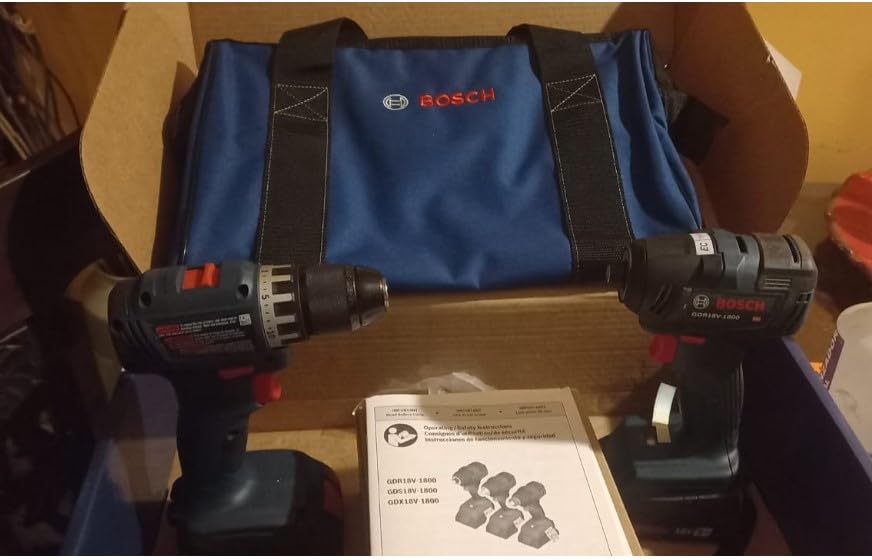 BOSCH GXL18V-27B22 Power Tool Combo Kit - 18V Brushless Compact 1/2 In. Cordless Drill Driver and 1/4 In. Hex Impact Driver (Includes: Two 2.0Ah Batteries, 18V Charger, and Carrying Tool Bag) customer photo 1