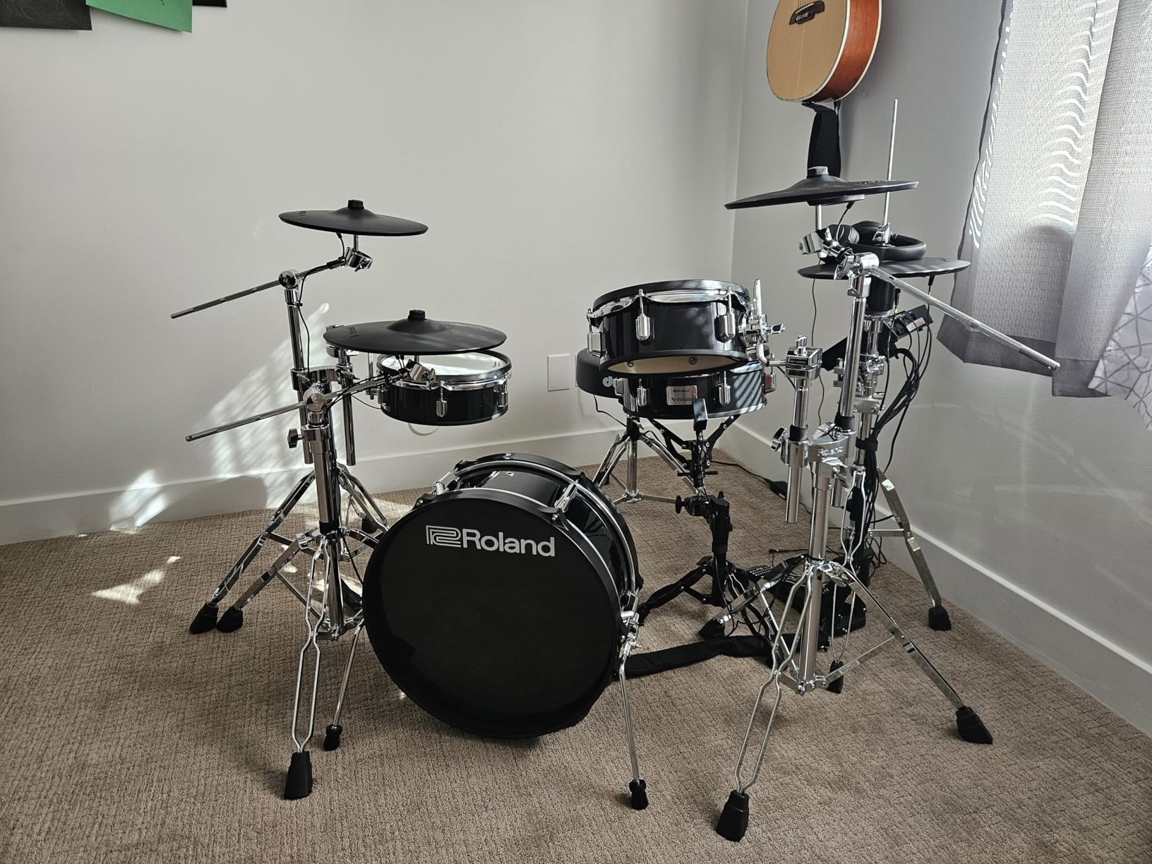 Roland VAD307 V-Drums | Premium 5-Piece Electronic Acoustic Design Drum Kit with Shallow-Depth Shells customer photo 1