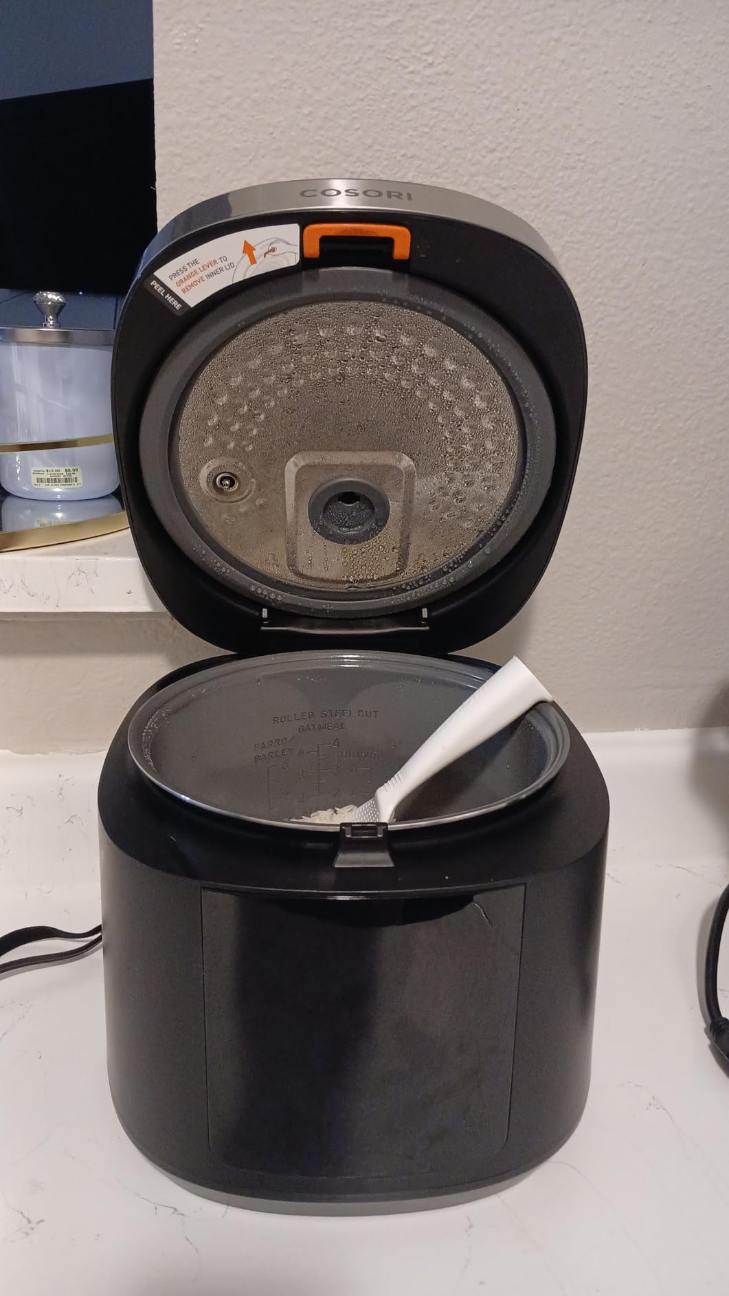 COSORI Rice Cooker 10 Cup, 24h Keep Warm, Non-stick Ceramic Inner Pot, 18 Functions Fuzzy Logic Rice Maker with Stainless Steel Steamer Basket, Sauté, Slow Cooker, Black customer photo 1