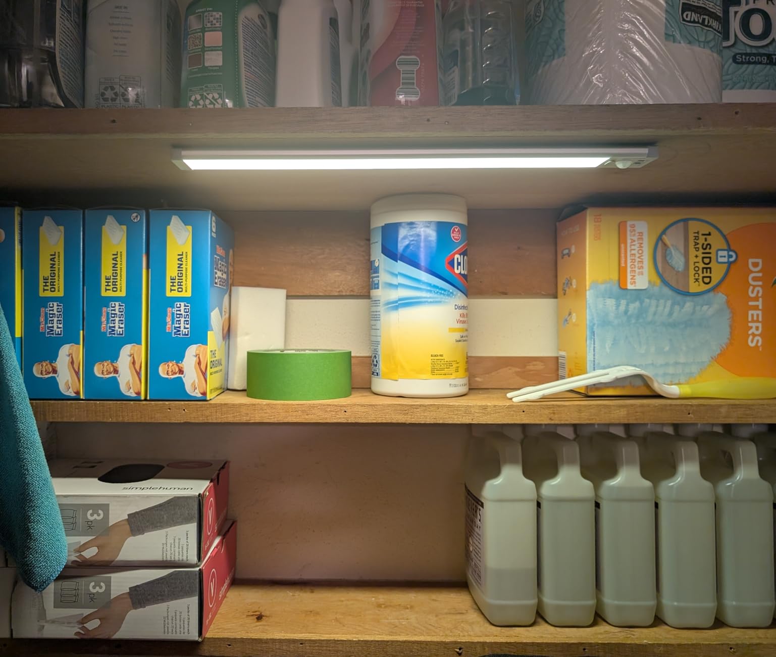 10inch Under Cabinet Lighting, 2 Pack Rechargeable Motion Sensor Light Indoor, 5 Levels Dimmable Magnetic Closet Lights, Wireless Under Counter Lights for Kitchen, Stairs customer photo 2