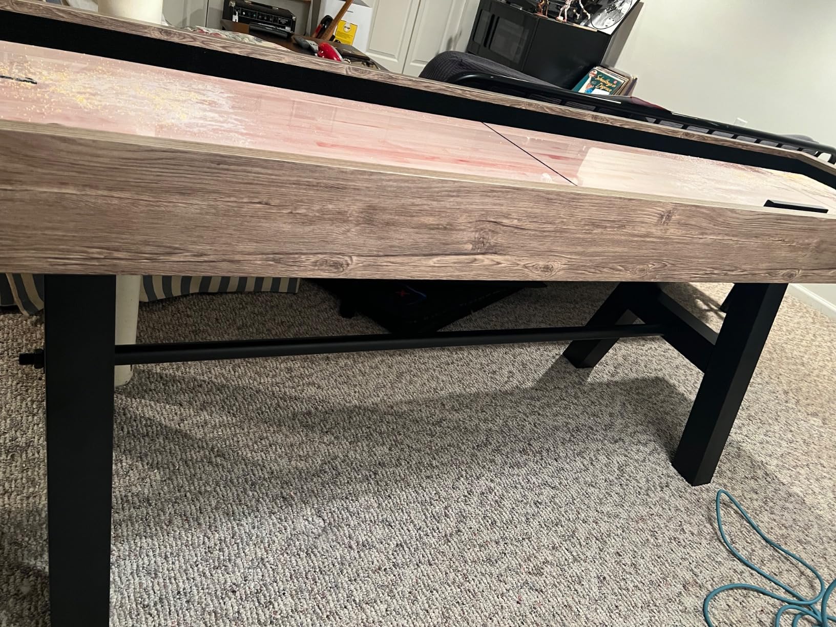 GoSports Premium 9 ft Shuffleboard Table with 8 Pucks, Shuffleboard Wax, and Brush customer photo 2