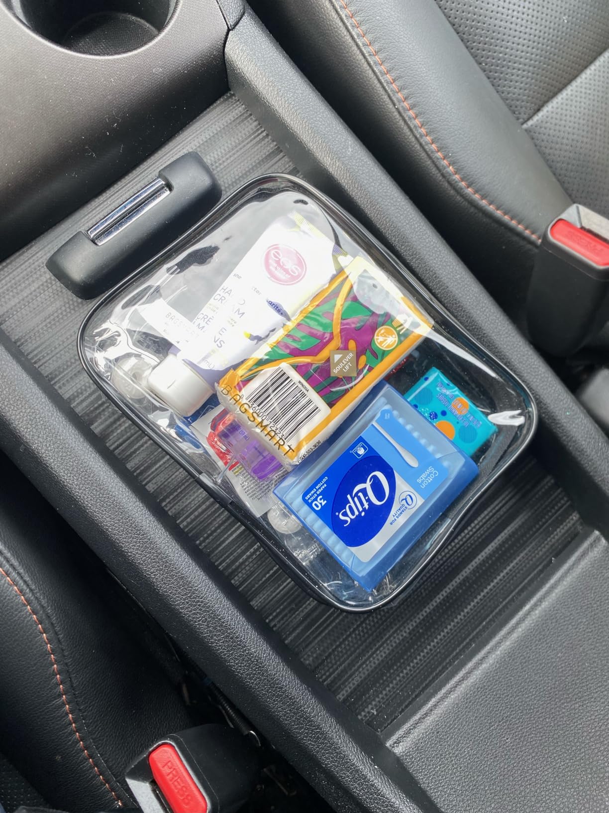 BAGSMART Clear Toiletry Bag, 2 Pack TSA Approved Travel Toiletry Bag Carry on Travel Accessories Bag Airport Airline Quart Size Bags Water Repellent Makeup Cosmetic Bag for Women (Black-2pcs) customer photo 1