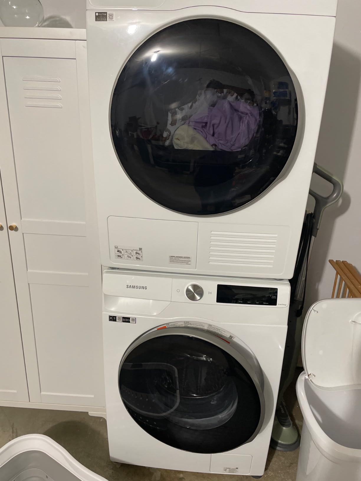 Samsung 2.5 Cu Ft Compact Front Load Washer, Stackable for Small Spaces, 40 Minute Super Speed, Steam Wash, Self Cleaning, Energy Star, WW25B6900AW/A2, White customer photo 1