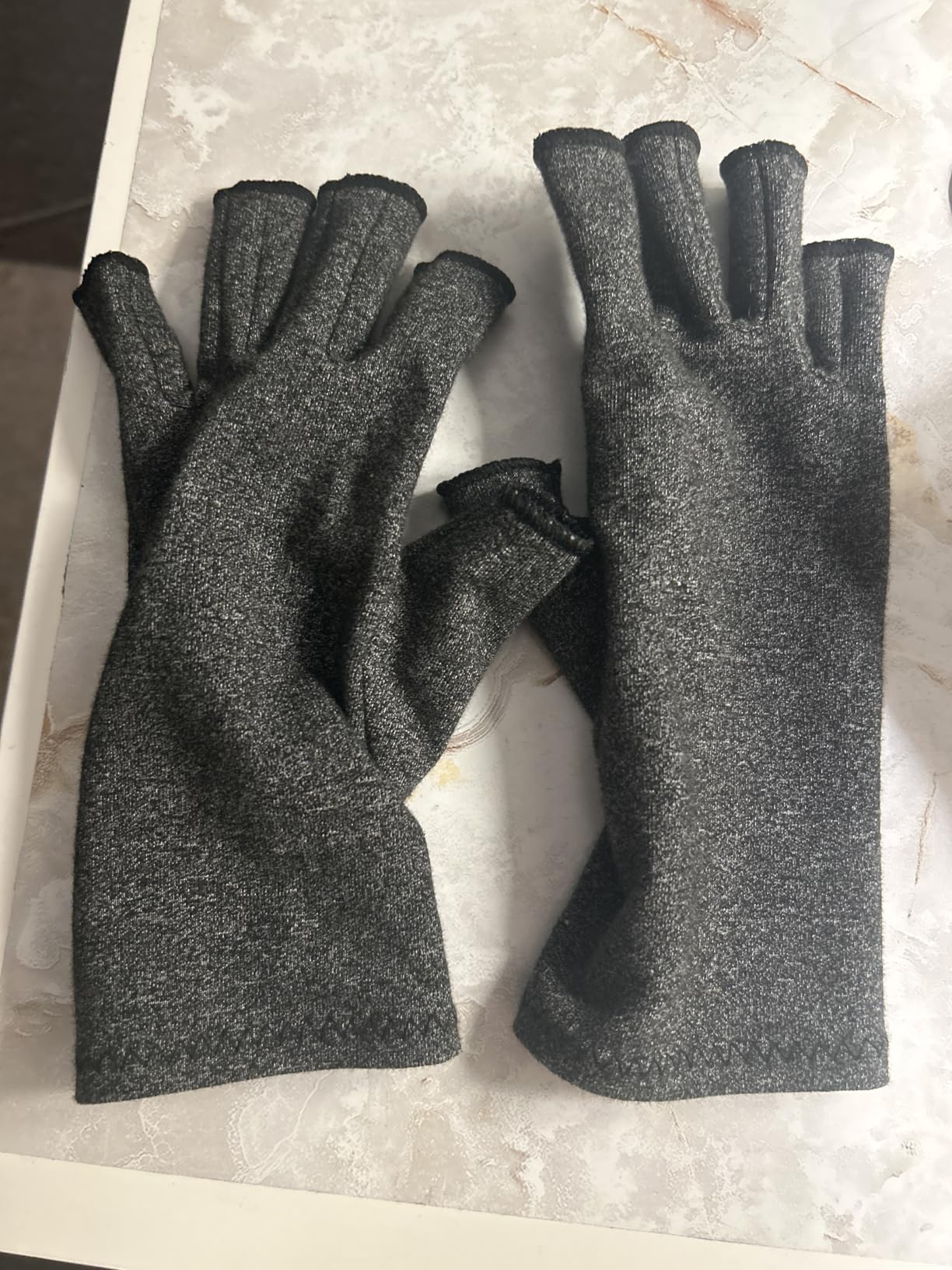 2 Pairs Arthritis Compression Gloves for Women Men, Carpal Tunnel Pain Relief, Fingerless for Typing Both Hands customer photo 1