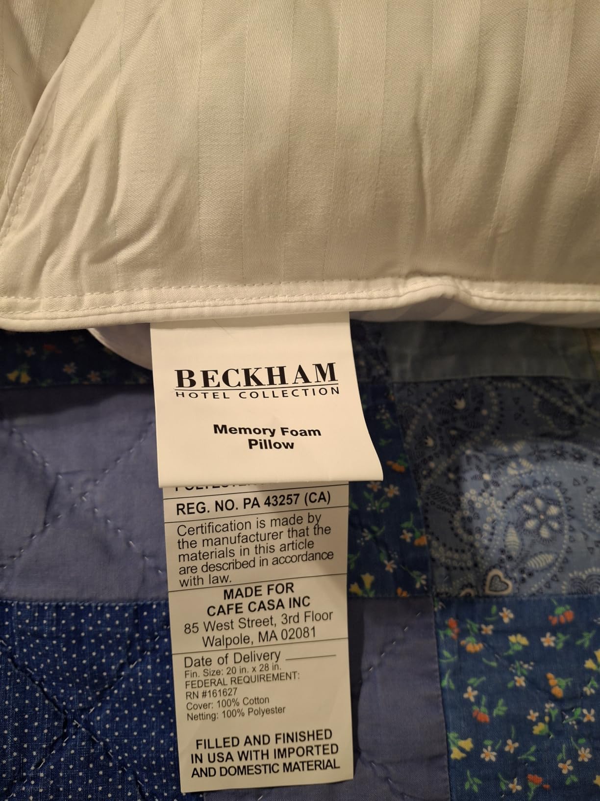 Beckham Hotel Collection Shredded Memory Foam Pillow 2-Pack Queen | Adjustable Fill Cooling Bed Pillows for Side, Back & Stomach Sleepers customer photo 1