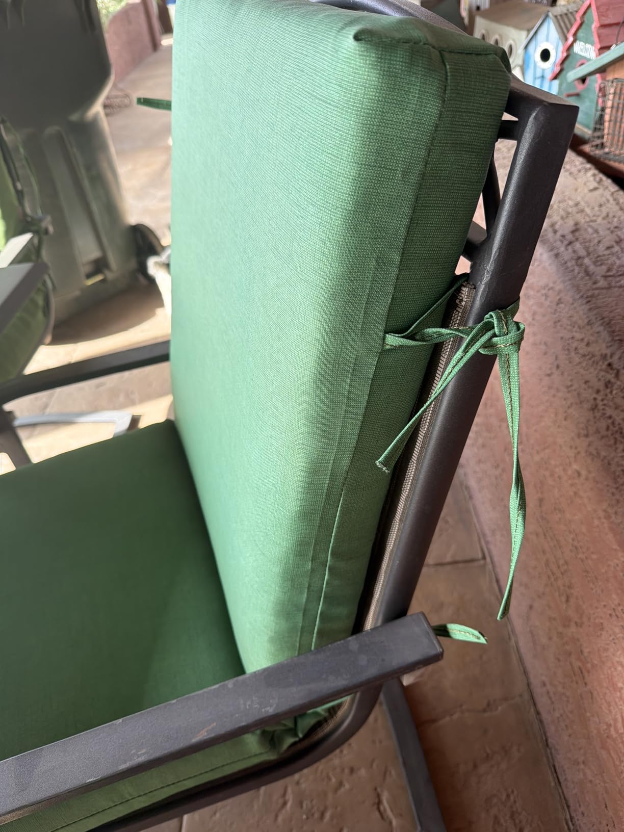 Arden Outdoor Patio Dining Chair Cushion, 20x44, Rain-Proof Seat Pad, Fade-Resistant Outdoor Cushion Onyx Cebu customer photo 2