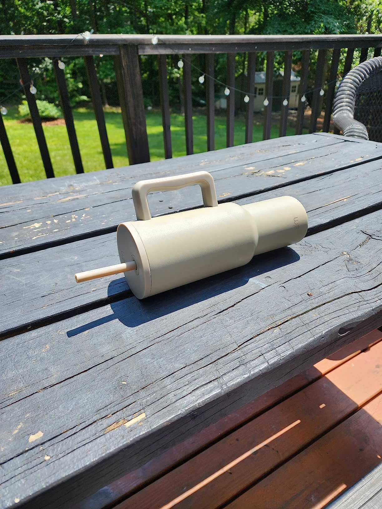 Simple Modern 40 oz Trek Tumbler with Handle and Straw Lid | Cup Holder Friendly Insulated Stainless Steel Travel Mug | Midnight Black customer photo 1