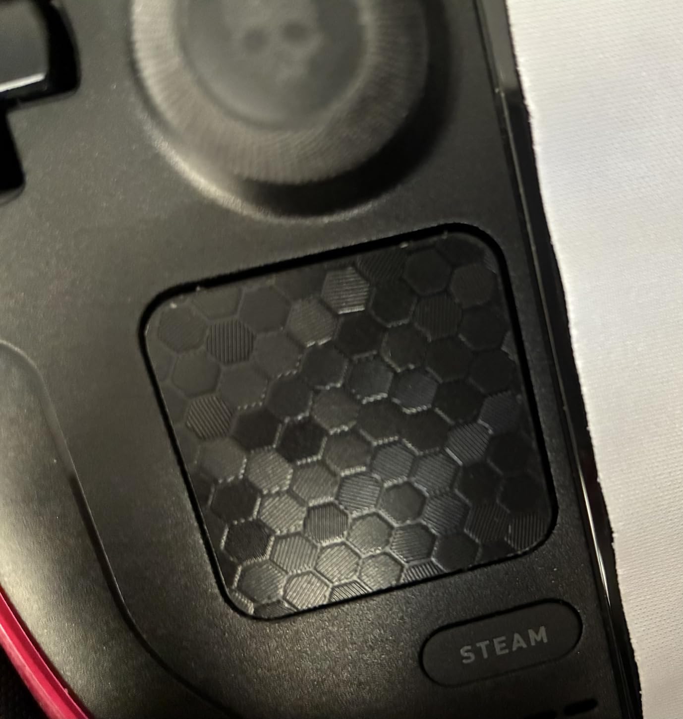 Luck&Link Touchpad Protector Steam Deck，Protective Skin Texture Sticker for steam Deck OLED&LCD Touch Trackpads，High end Textured Grip Skin (Honeycomb - Pink) customer photo 1