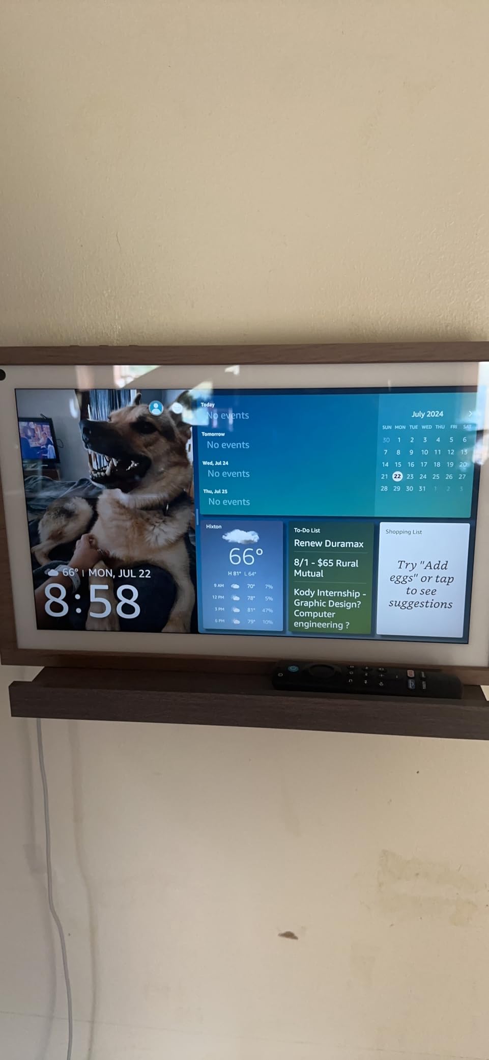 Echo Show 15 | Full HD 15.6 inch smart display with Alexa and Fire TV built in | Remote included customer photo 1
