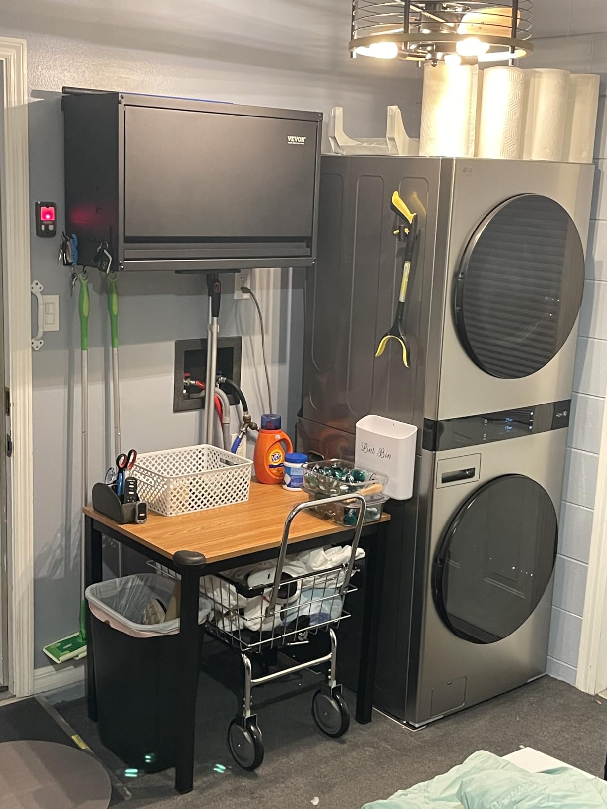 LG WashTower Stacked Smart Laundry Center 4.5 Cu.Ft. Front Load Washer & 7.4 Cu.Ft. Electric Dryer in Graphite Steel WKE100HVA customer photo 1