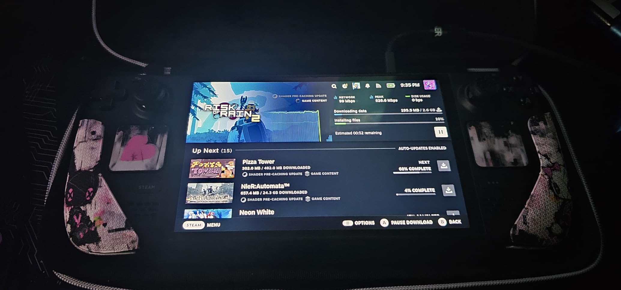 PlayVital Professional Textured Soft Rubber Pads Handle Grips for Steam Deck LCD & OLED, Trackpads Skin Grip Enhancement Back Button Protective Stickers Set with Thumb Caps - Honeycomb Textured Black customer photo 1