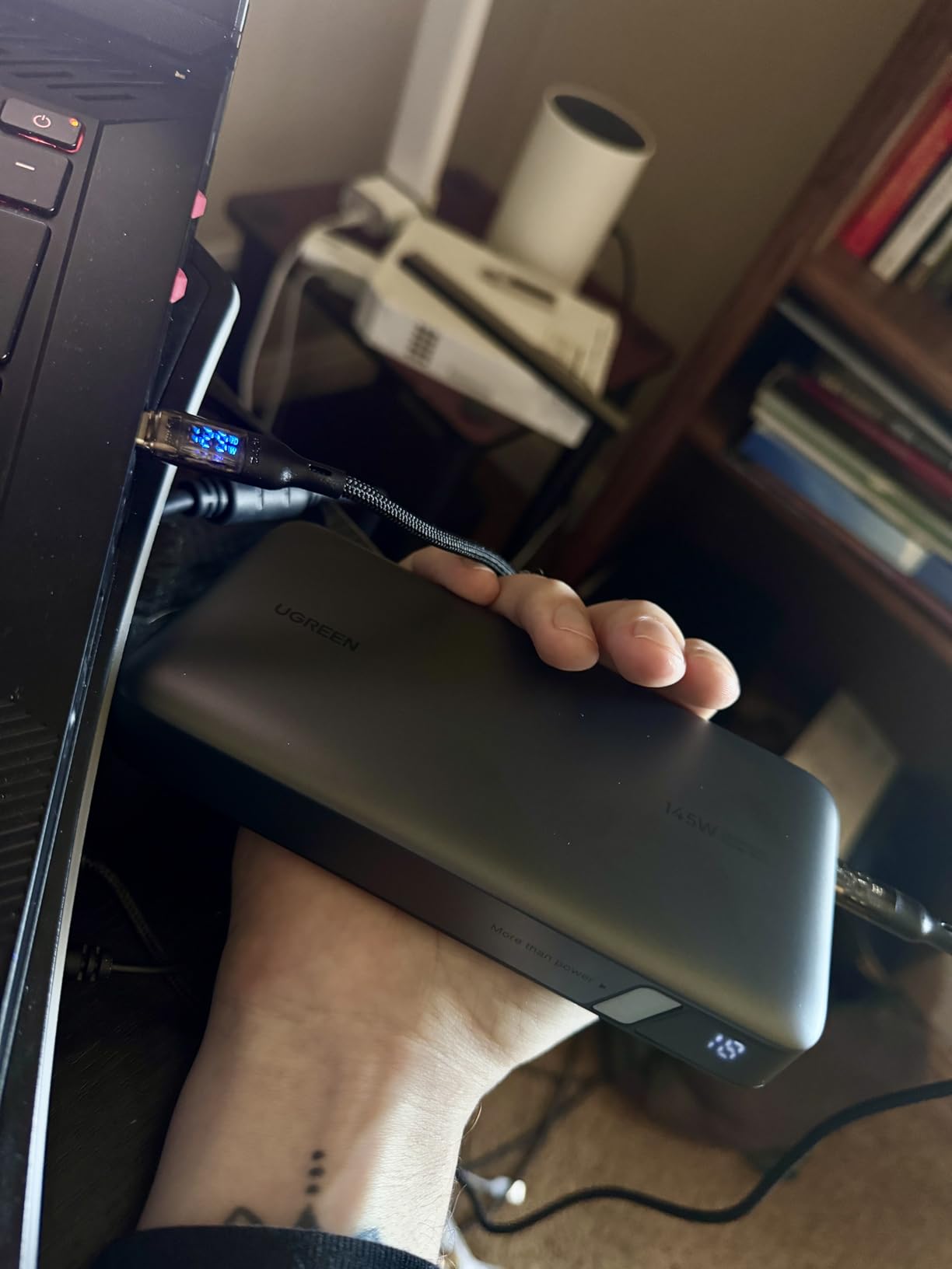 UGREEN Power Bank 25,000mAh 145W Laptop Portable Charger, Nexode 3-Port USB C PD Battery Pack, for MacBook Pro/Air, Dell XPS, iPhone 17/16/15/14, Galaxy S26 Steam Deck, iPad, and More customer photo 2