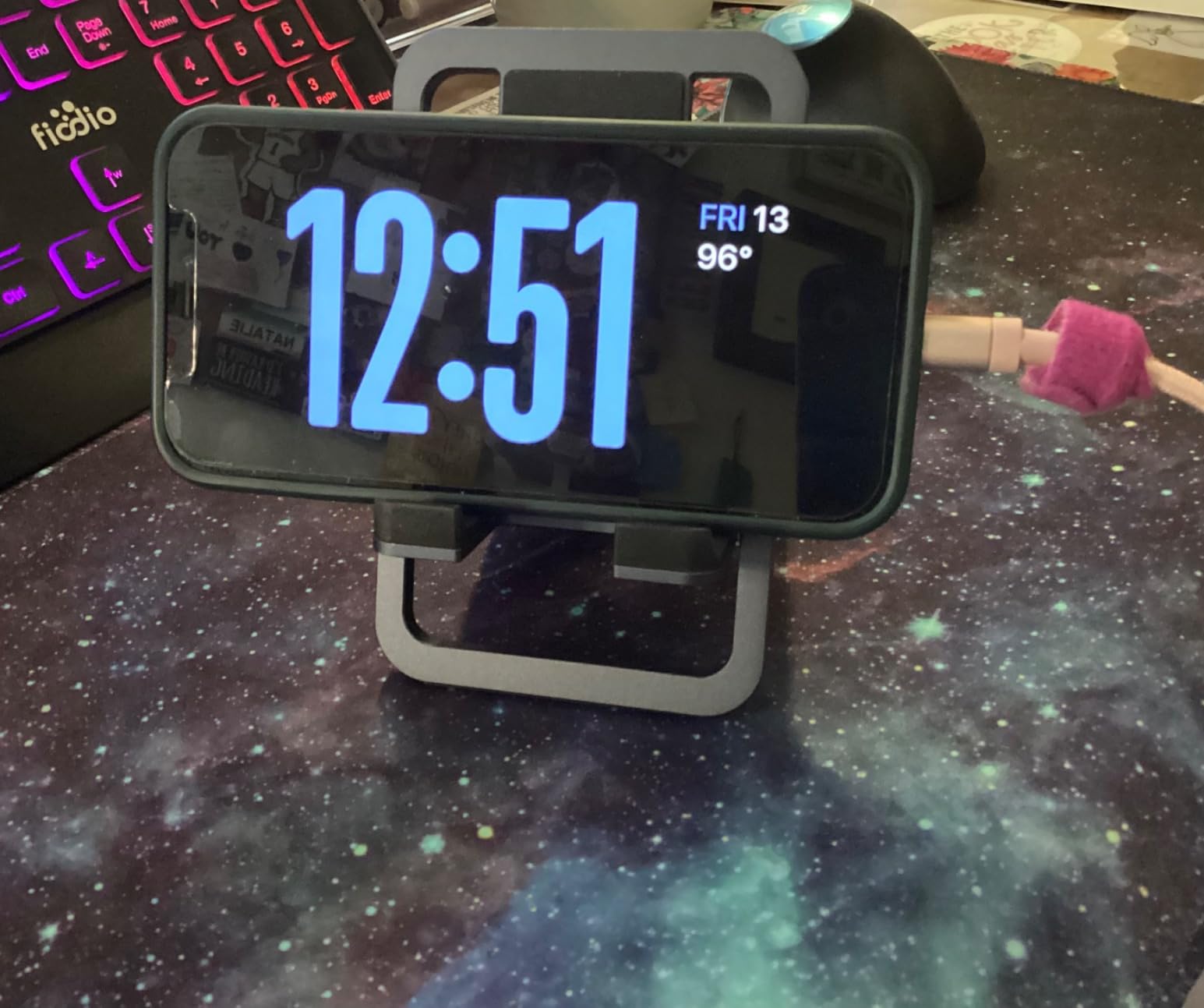 JSAUX Universal Tablet Stand, Portable Foldable Tablet Holder for Desk Compatible with iPad mini/Air, Samsung Galaxy Tab, Kindle Fire, Steam Deck, Switch 2, ROG Ally, iPhone and Other Tablets-Gray customer photo 1