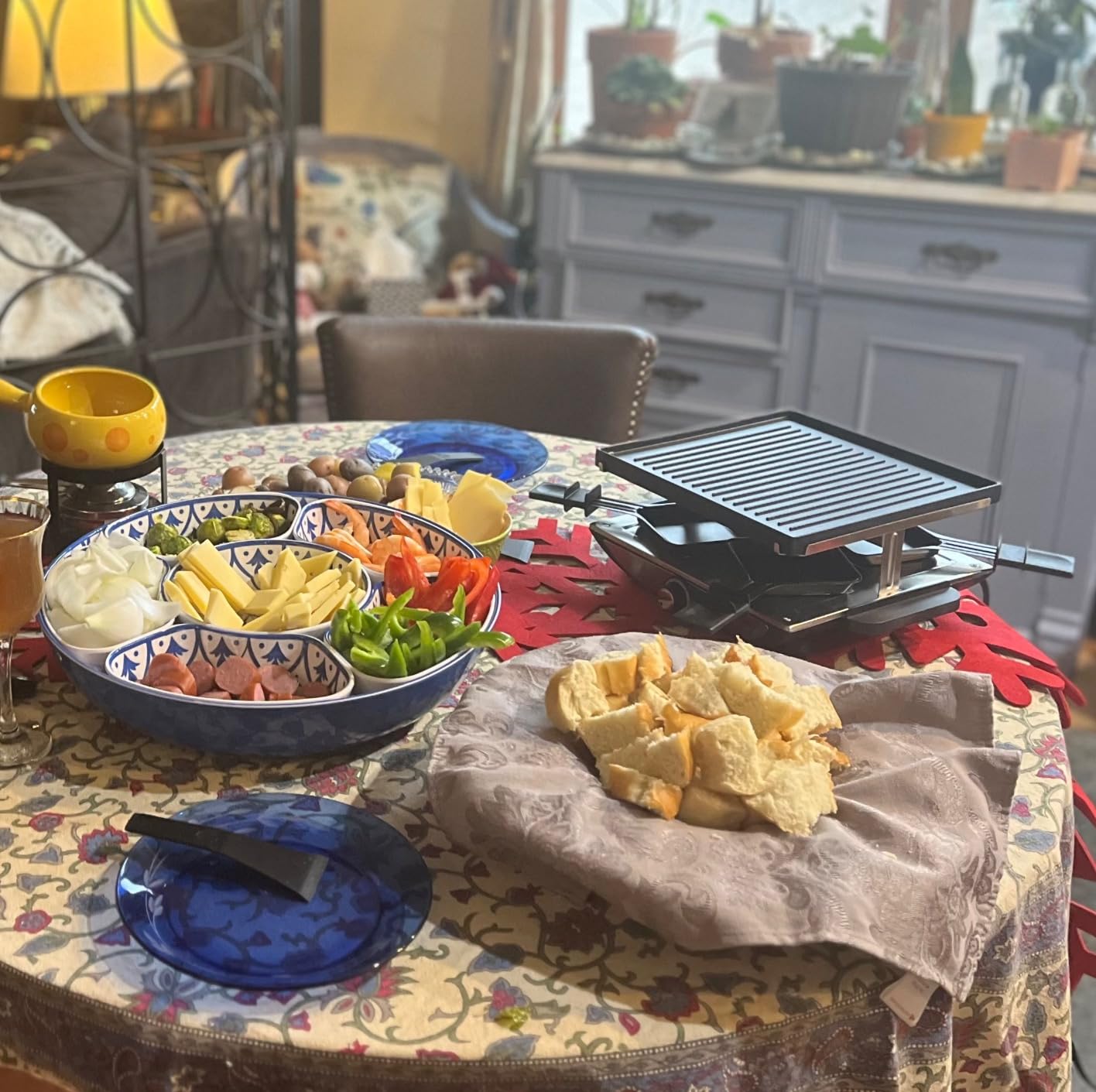 Swissmar Geneva Raclette Grill with Reversible Cast Aluminum Grill Top - Perfect for outdoor & Indoor Electric Raclette Grill & Griller - Barbeque Bonding - 8-Person customer photo 2