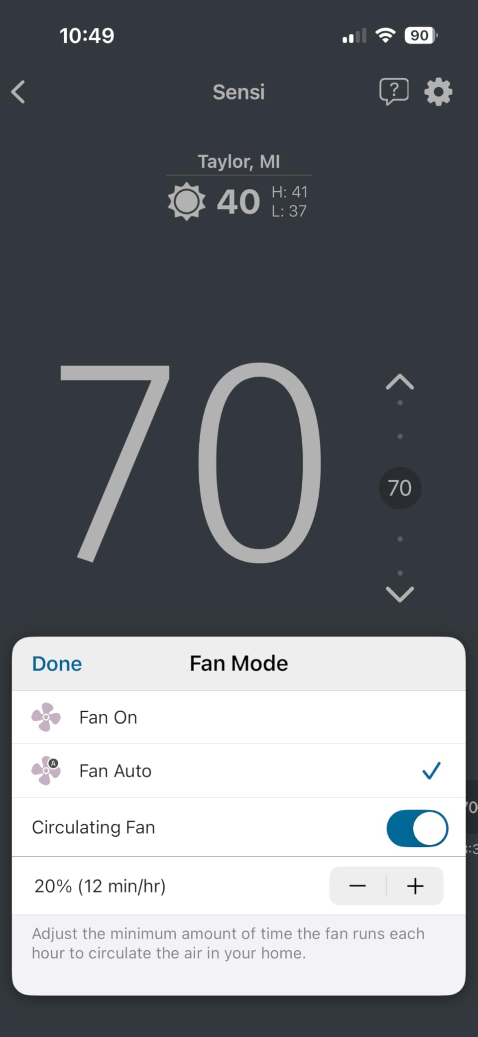Sensi Touch 2 Smart Thermostat with Touchscreen Color Display, 100 Years of Expertise, Programmable, Wi-Fi, Data Privacy, Easy DIY, Works with Alexa, Energy Star Certified, ST76, C-Wire Required customer photo 2
