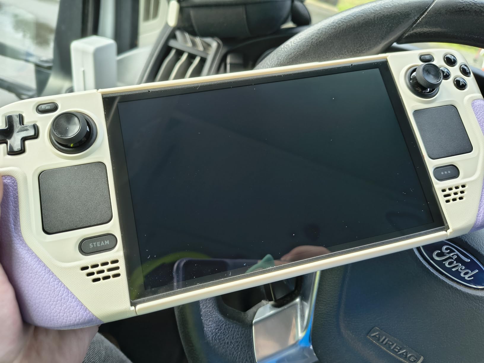 ivoler 2-Pack anti-glare Etched Screen Protector for Steam Deck 7.0''/Steam Deck OLED 7.4'', Matte Anti Glare Tempered Glass with Alignment Frame Anti-Scratch Full Coverage Guard for Steam Deck customer photo 1