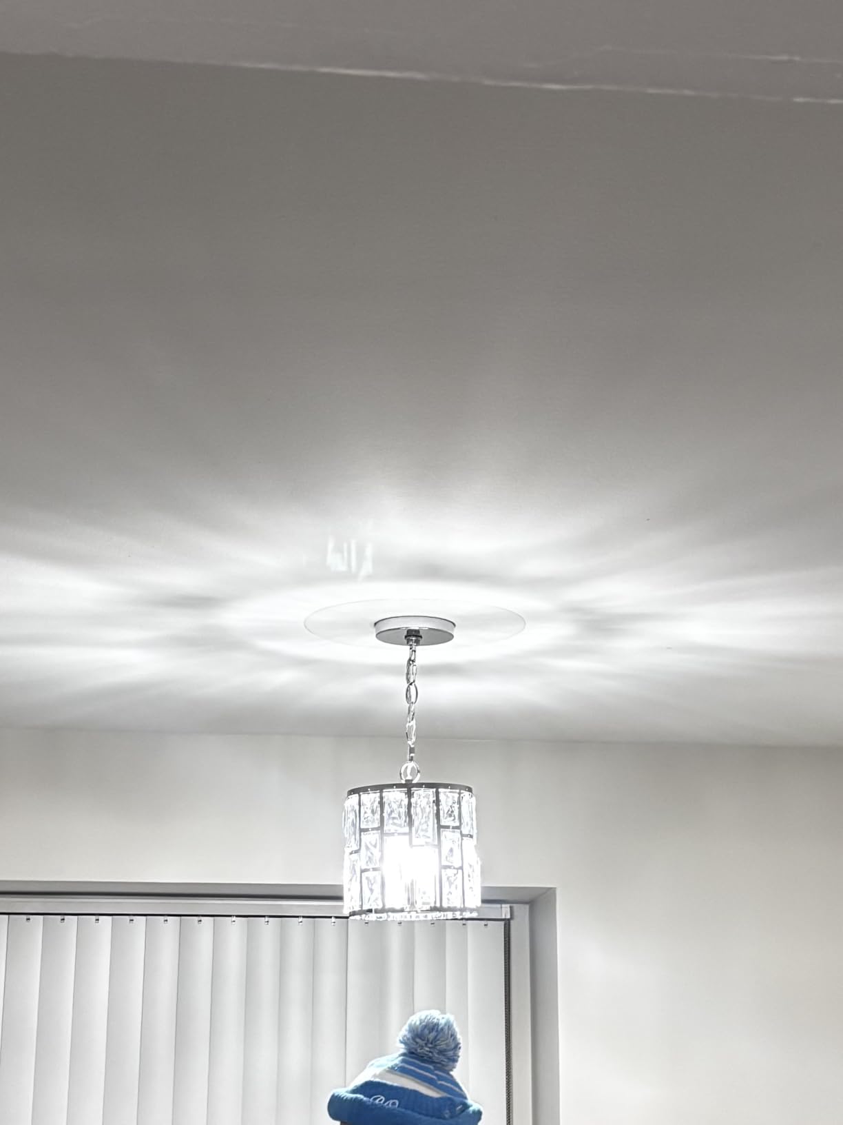 MEXO Modern Crystal Pendant Light Fixture 3-Pack Chrome Finish Hanging Lighting Crystal Chandelier for Kitchen Island customer photo 2