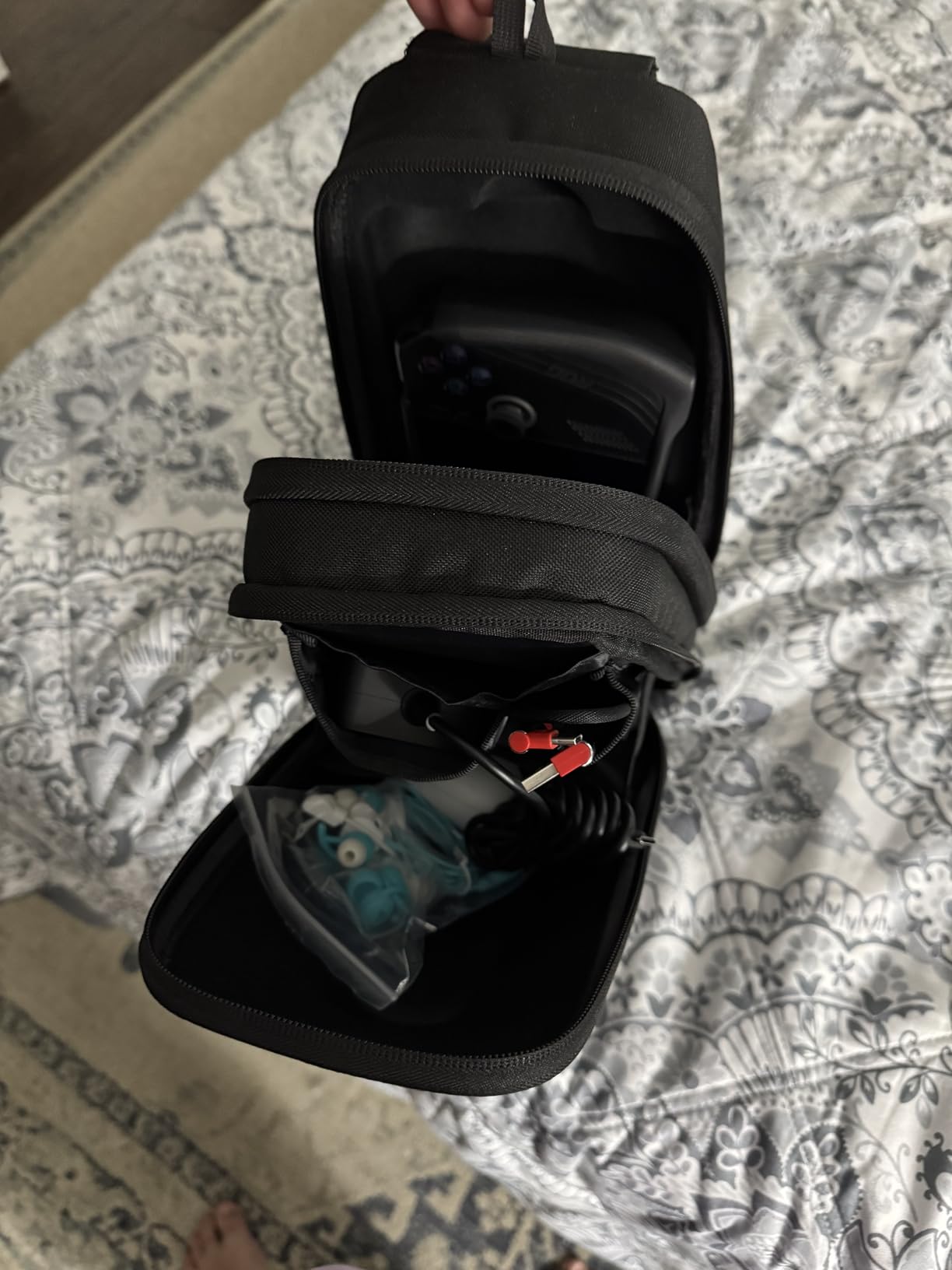 JSAUX Sling Bag for Steam Deck (OLED)/ROG Xbox Ally X (2025)/Xbox Ally/ROG Ally (X), Carrying Case with EVA Hard Shell, Double-layer Case for Docking Station & Accessories, Crossbody Bag for Travel customer photo 2