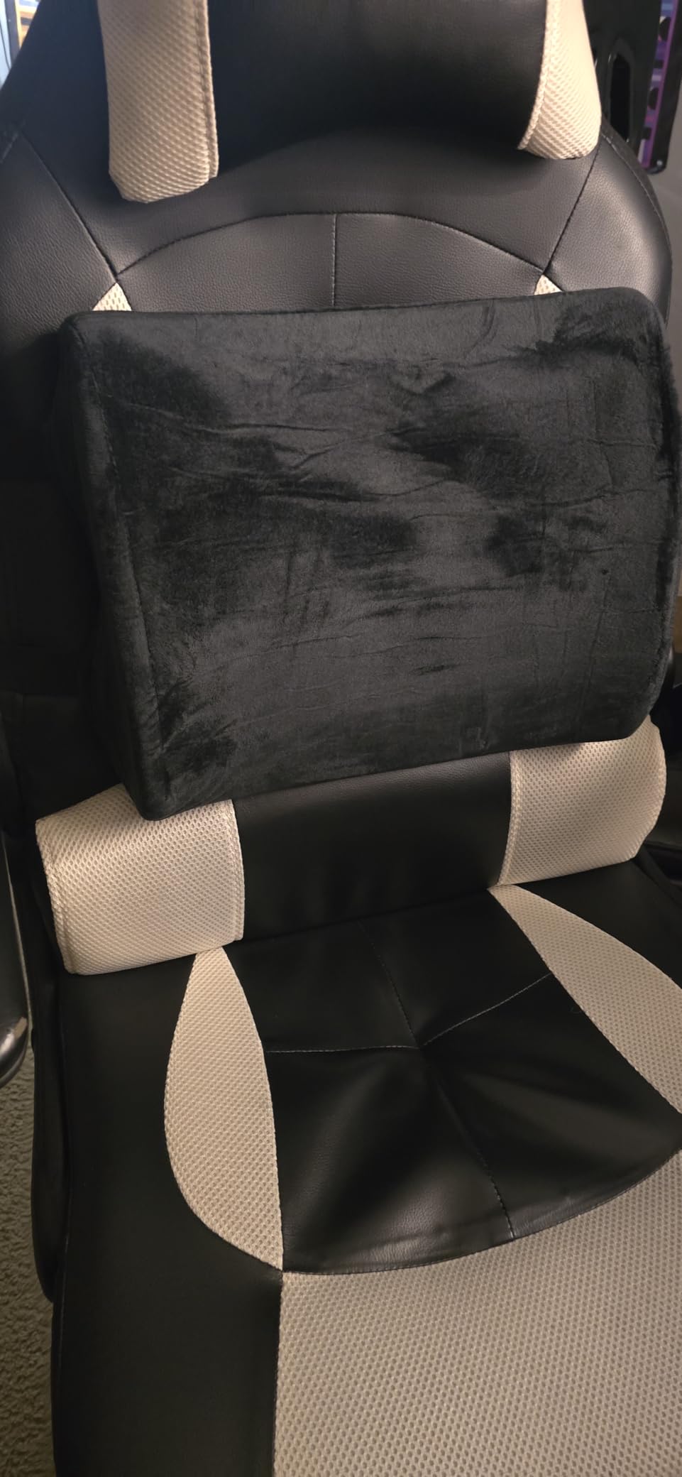 SAIREIDER Seat Cushion and Lumbar Support Pillow for Office Chair, Memory Foam Car Seat Cushions Back Support Pillows, Help Relieve Pain of Back, Lumbar, Tailbone and Sciatic Nerve (Black) customer photo 1