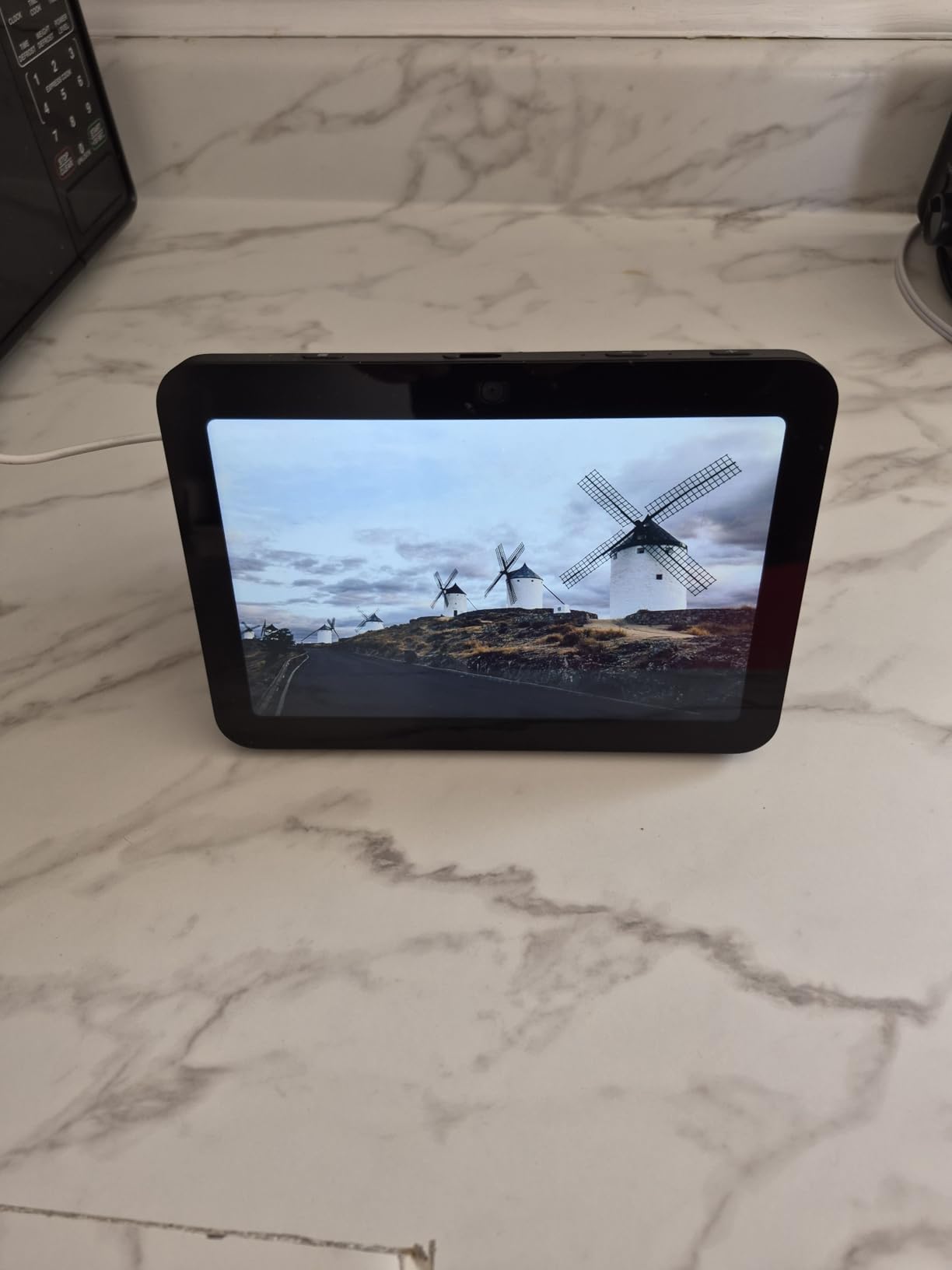 Like-New Amazon Echo Show 8, With Spatial Audio, Smart Home Hub, ideal for open living spaces, Designed for Alexa+, Charcoal customer photo 1