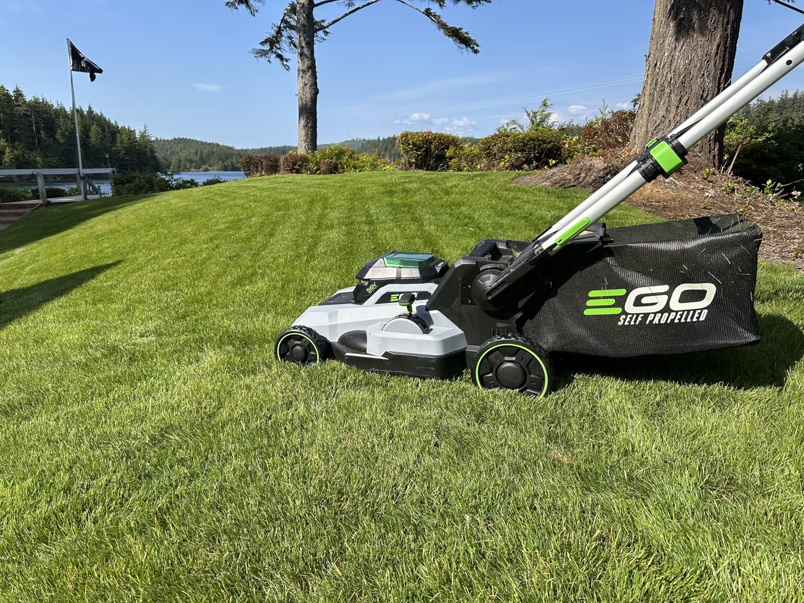 Electric Lawn Mower, Self-Propelled Cordless, Includes 56V 6.0Ah Battery And 320W Charger - LM2114SP customer photo 1